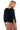 Grecian Drape Bubble Blouse BLACK BACK