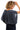 Grecian Drape Bubble Blouse CHARCOAL BACK