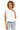 Grecian Drape Bubble Blouse OFFWHITE FRONT