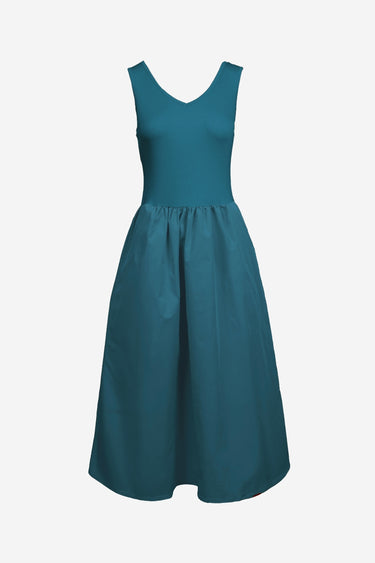 Elowyn Midi Dress TEAL FRONT