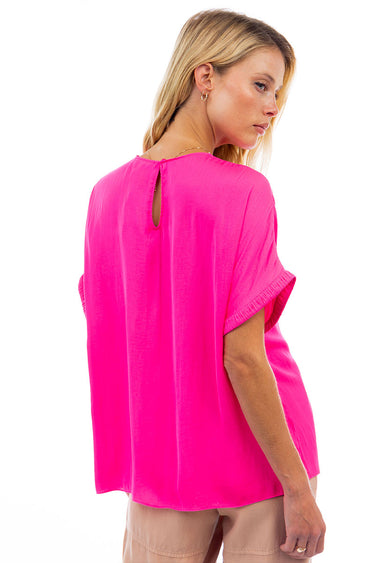 Hudson Blouse HOTPINK BACK