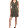Adeline Faux Suede Dress DARKOLIVE FRONT