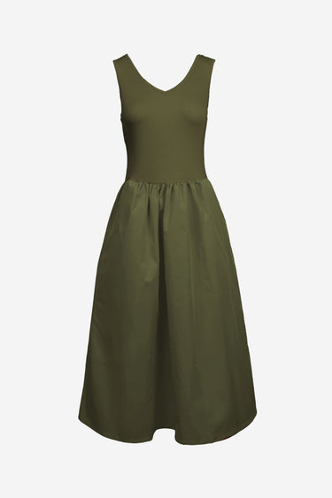 Elowyn Midi Dress OLIVE FRONT